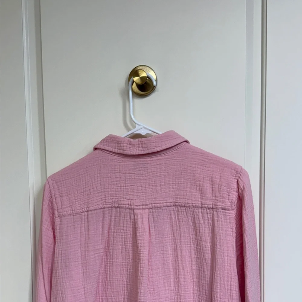 J. Crew Light Pink Crinkle Blouse - Picture 10 of 12